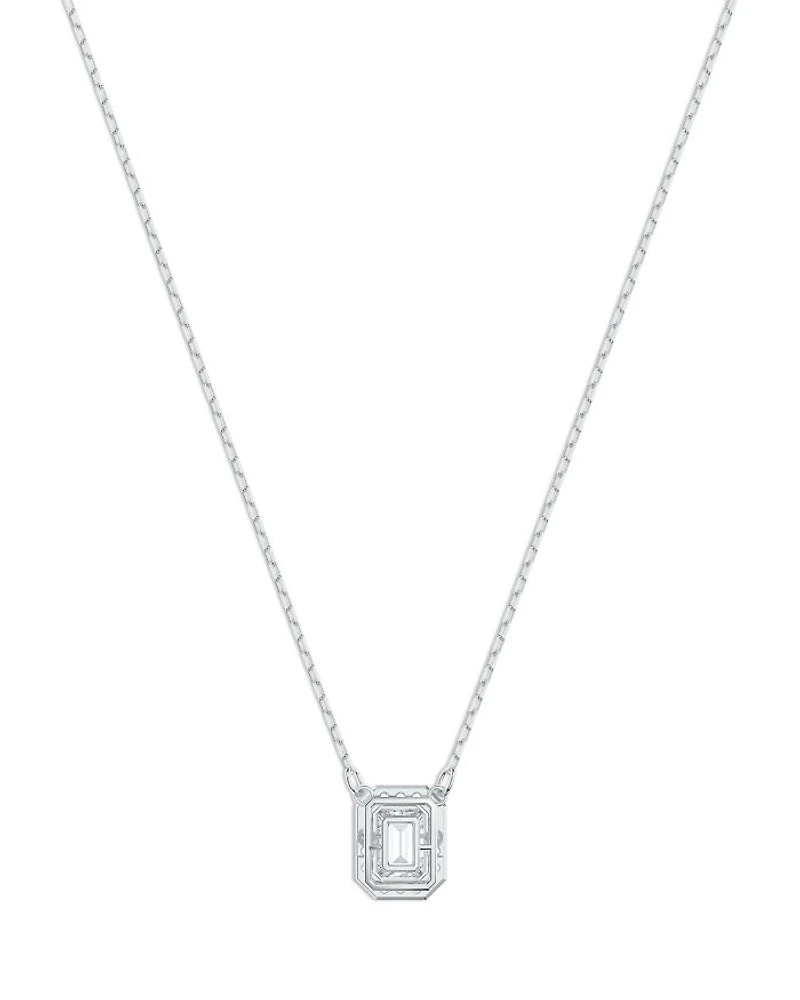 Una Mixed Cut Square Pendant Necklace, 15-17"