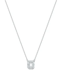 Una Mixed Cut Square Pendant Necklace, 15-17"