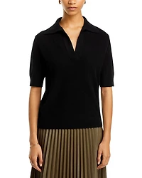Short Sleeve Polo Sweater