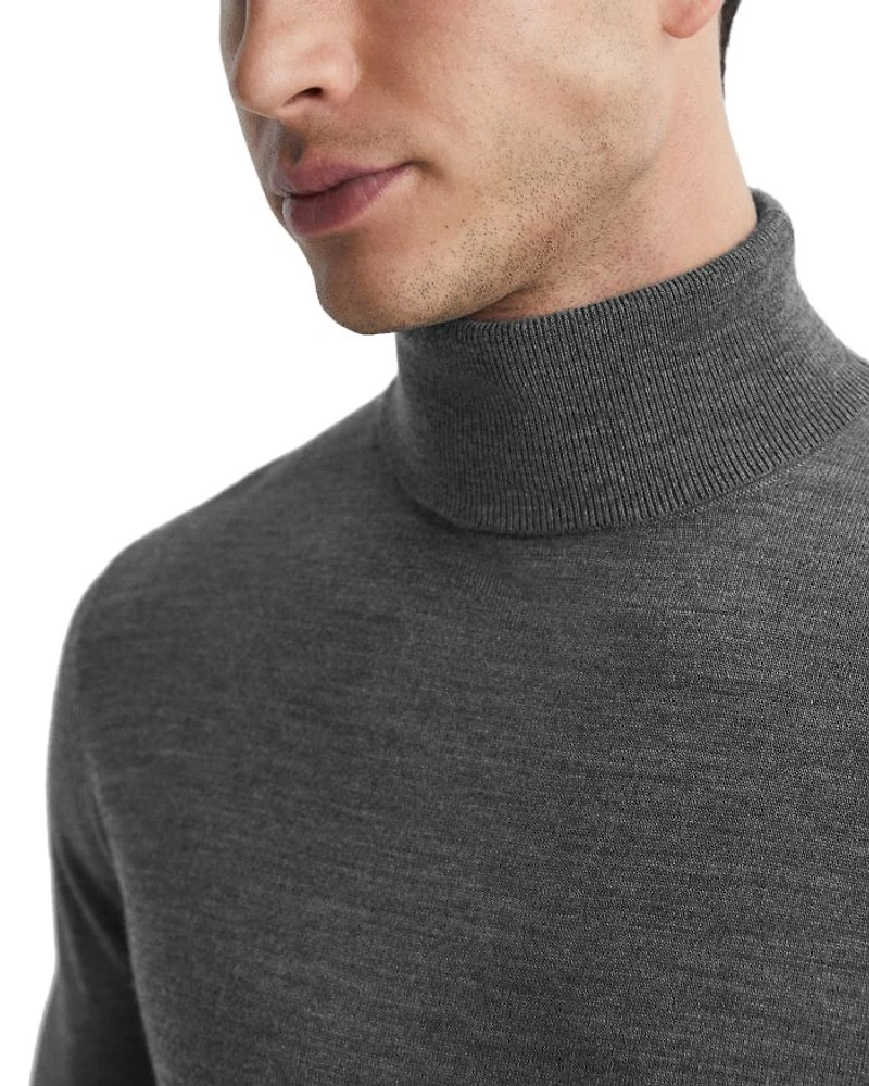 Caine Merino Wool Slim Fit Turtleneck Sweater