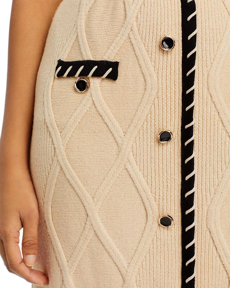 Textural Knit A Line Pull On Skirt