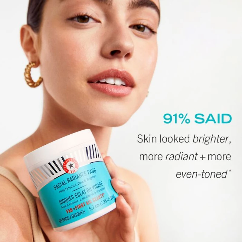 Facial Radiance Pads with Glycolic & Lactic Acids Exfoliating AHA