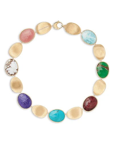 Marco Bicego 18K Yellow Gold Lunaria Multi-Stone Collar Necklace, 17.75