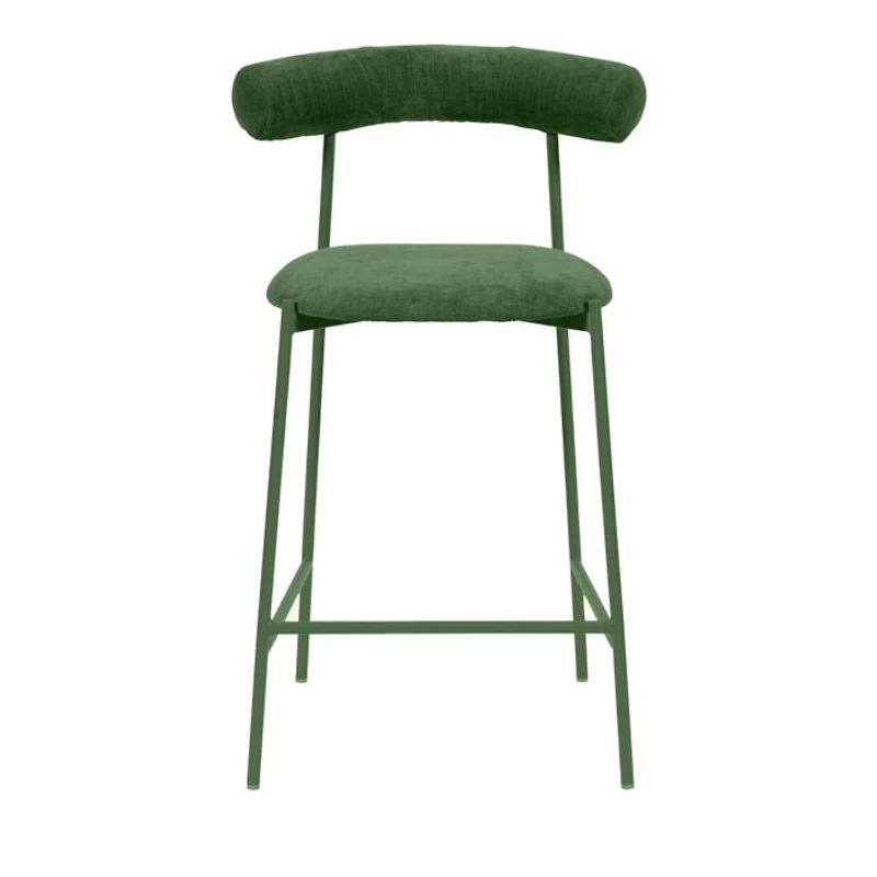 Liliana Performance Velvet Counter Stool Mauve