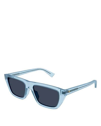 Bold Triangle Stud Squared Sunglasses, 54mm