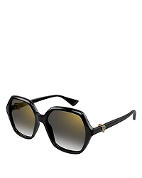 Cartier Double C Squared Sunglasses, 57mm