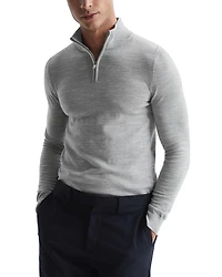 Blackhall Merino Wool Slim Fit Quarter Zip Mock Neck Sweater