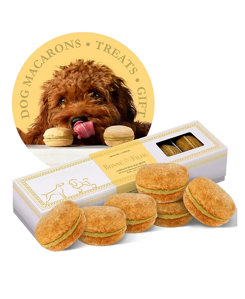 Bonne et Filou Cheese Dog Macarons, 6 Count