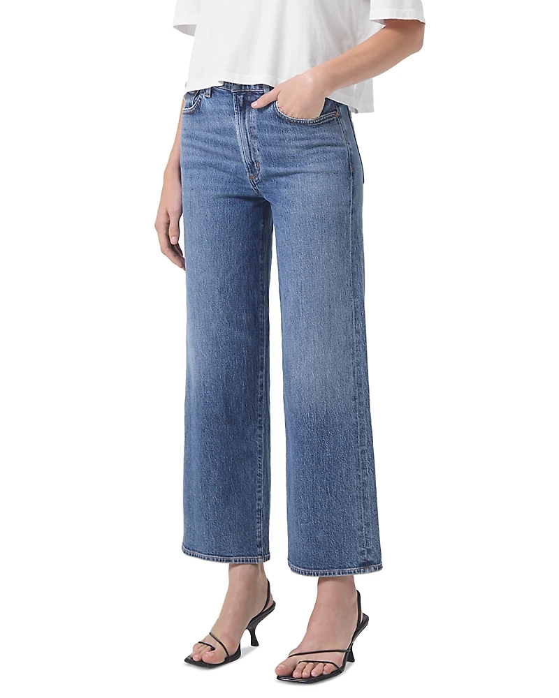 Agolde Harper Mid Rise Wide Ankle Jeans
