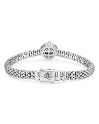 18K Yellow Gold & Sterling Silver Luna Black Tahitian Pearl & Diamond Caviar Bead Bracelet