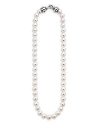 18K Yellow Gold & Sterling Silver Luna Cultured Freshwater Pearl Collar Necklace, 18"
