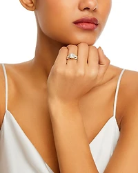 Diamond Princess & Round Halo Ring in 14K Yellow Gold, 1.50 tcw