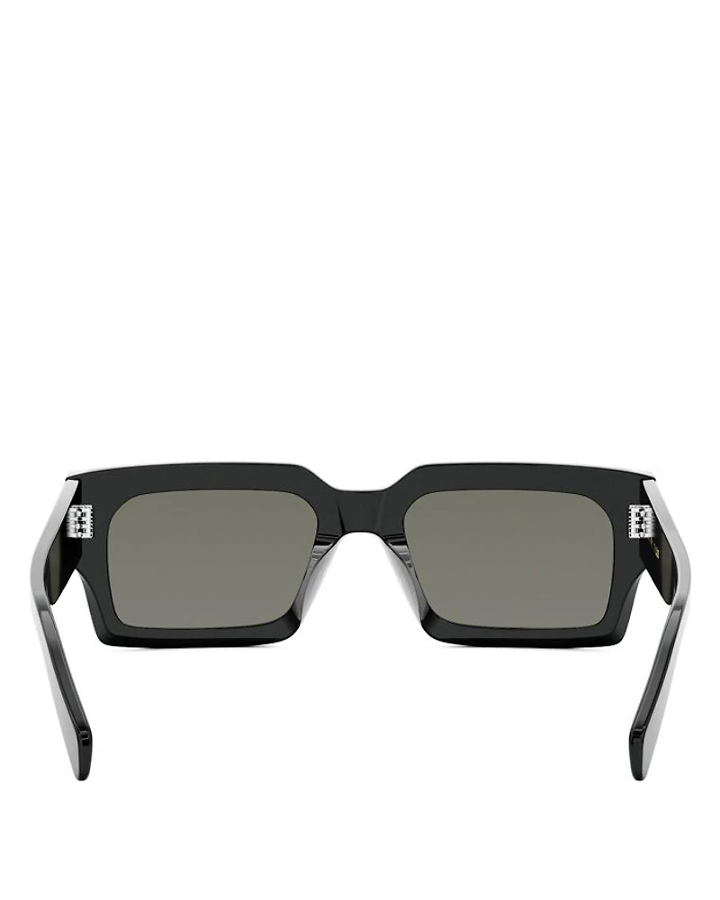 Bold 3 Dots Rectangular Sunglasses