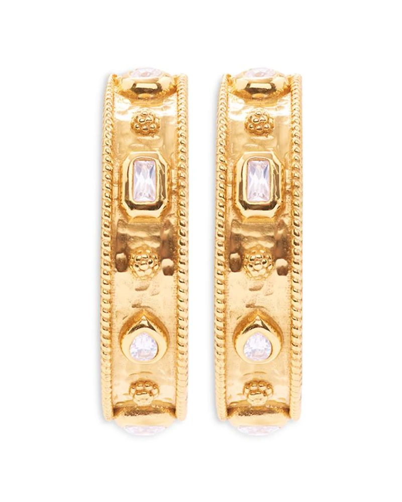Berry Hoop Earrings in 18K Gold Plated