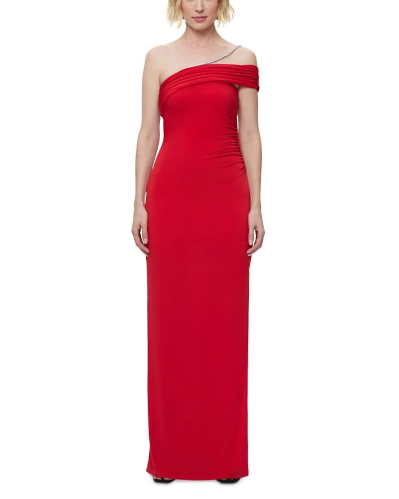 The Olivia Crystal Trim Gown