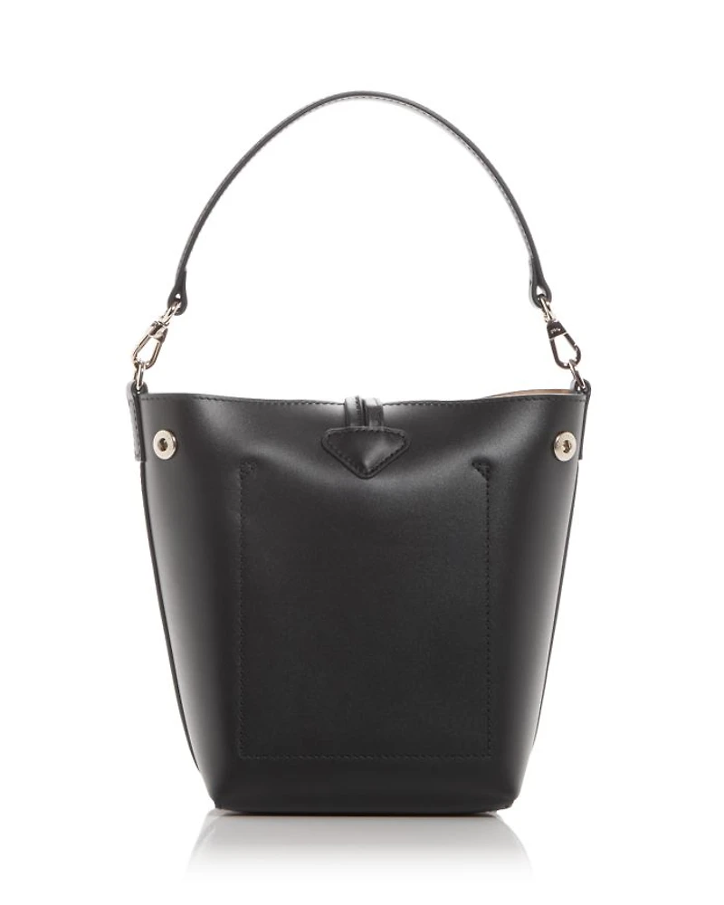 Roseau XS Leather Crossbody Bucket Bag