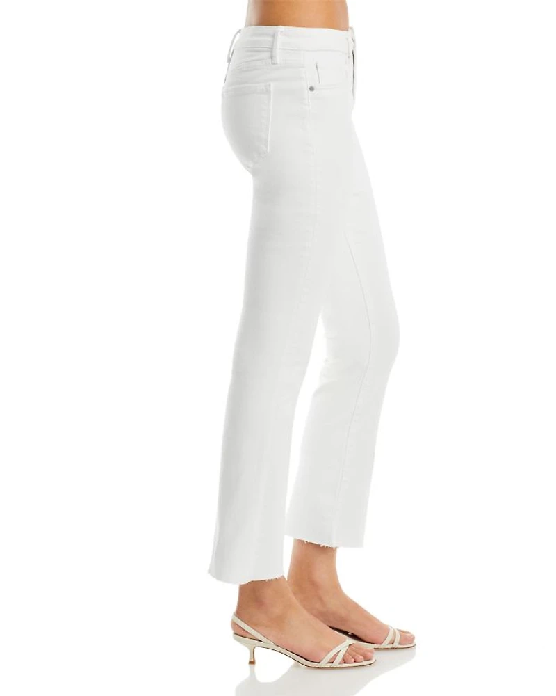 Cropped Flare Leg Jeans White - Exclusive