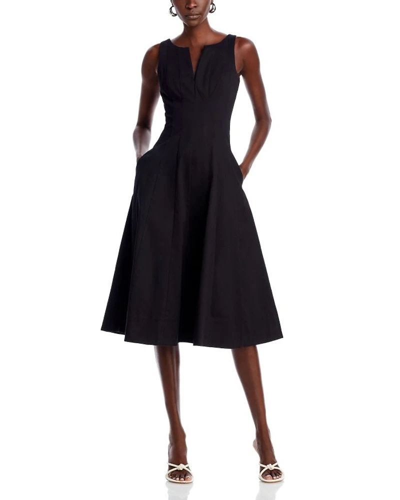 Paneled Midi Dress