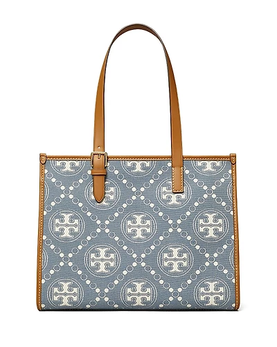 Tory Burch Small T Monogram Denim Tote