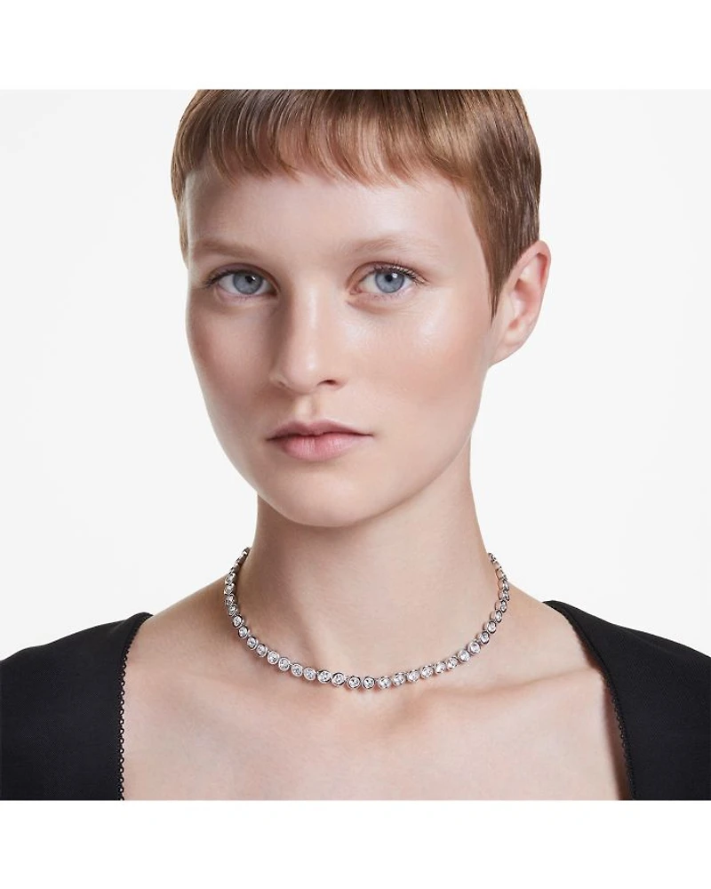 Imber Round Cut Tennis Necklace, 17.72"