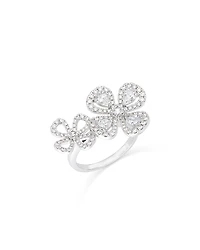 Bloomingdale's Fine Collection Diamond Pear & Round Flower Ring