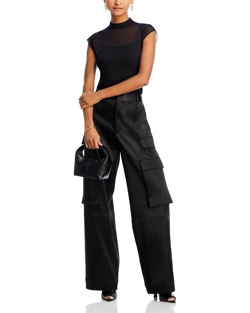 Mesh Mock Neck Top - Exclusive
