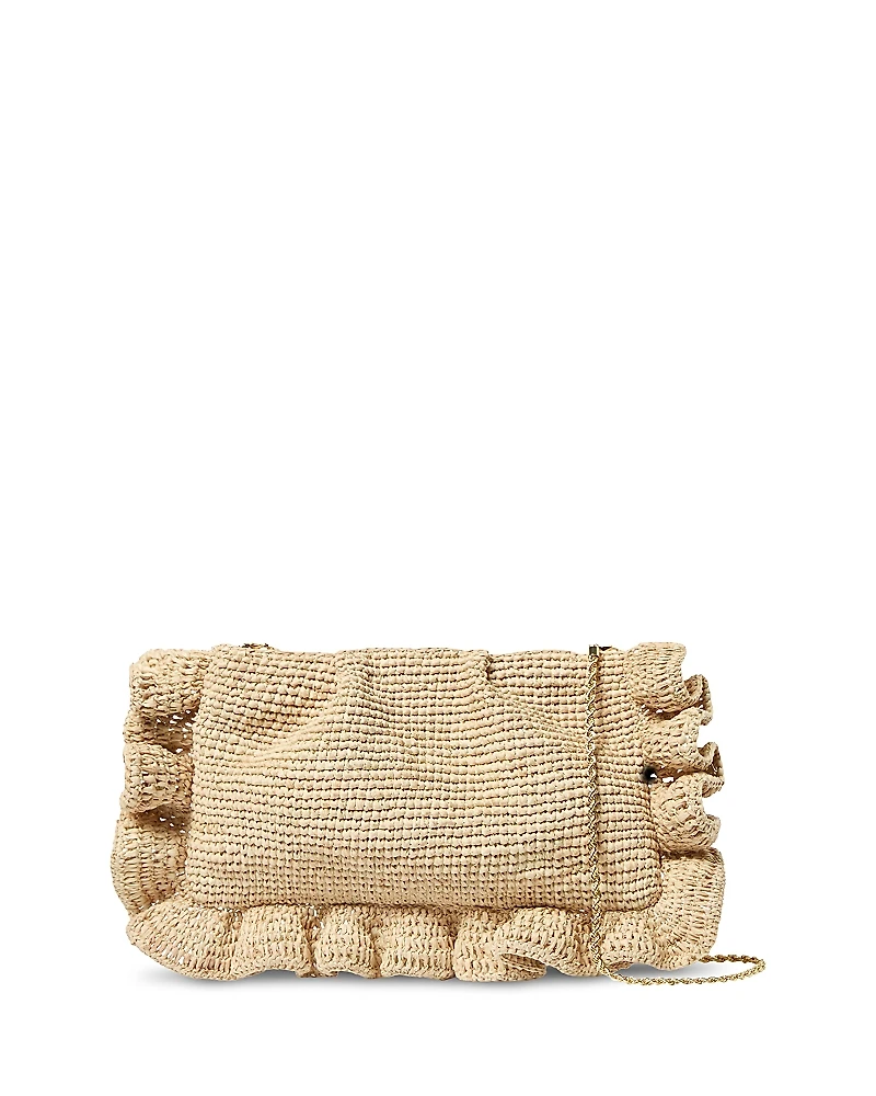 Loeffler Randall Mavis Ruffle Trim Flat Clutch