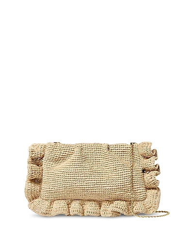 Loeffler Randall Mavis Ruffle Trim Flat Clutch