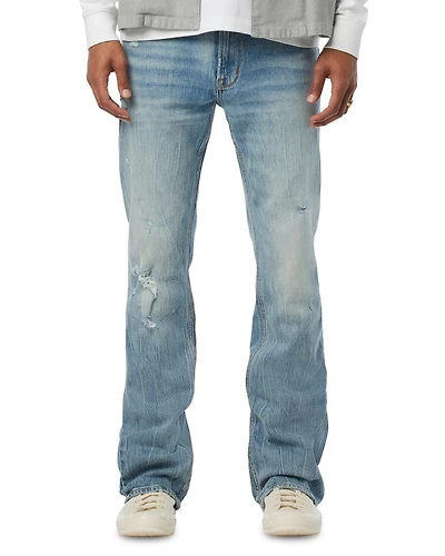 Walker Kick Flare Distressed Jeans Resort Blue