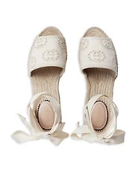 Women's Espadrille Interlocking G Wedge Heel Sandals