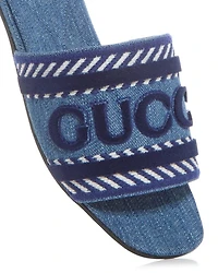 Women's Logo Denim Slide Sandals