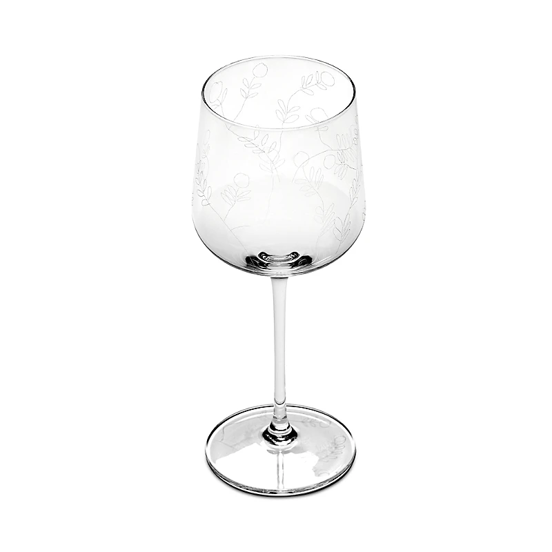 Serax White Wine Glass Mirtillo Tea Midnight Flowers by Marni