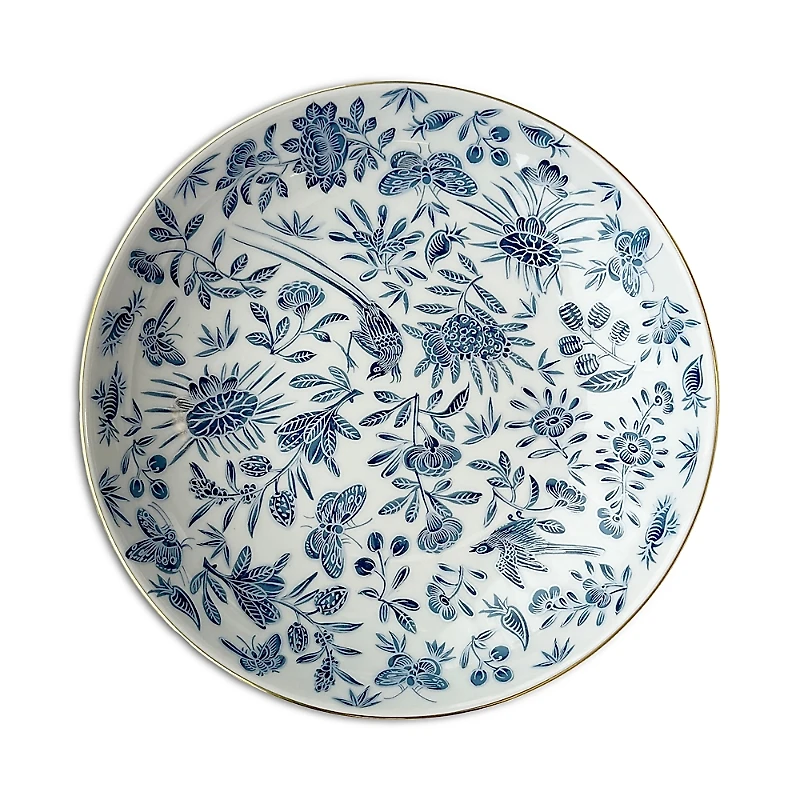 Mottahedeh Sacred Bird & Butterfly Blue Cereal Bowl