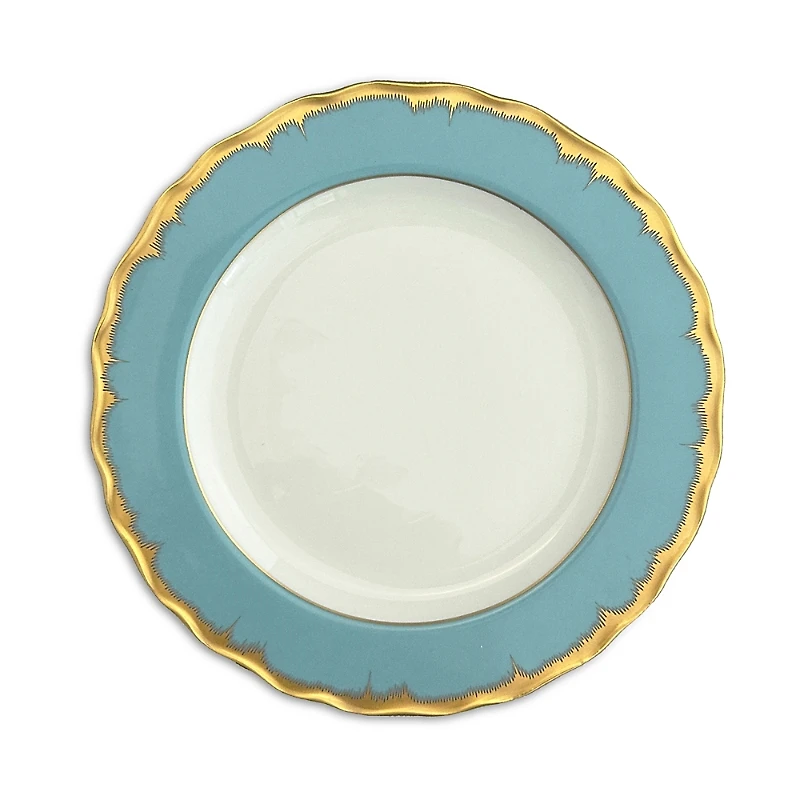 Mottahedeh Chelsea Feather Turquoise Bread and Butter Plate