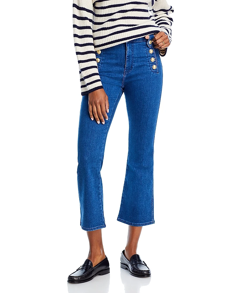 Derek Lam 10 Crosby Robertson Cropped Flare Leg Jeans