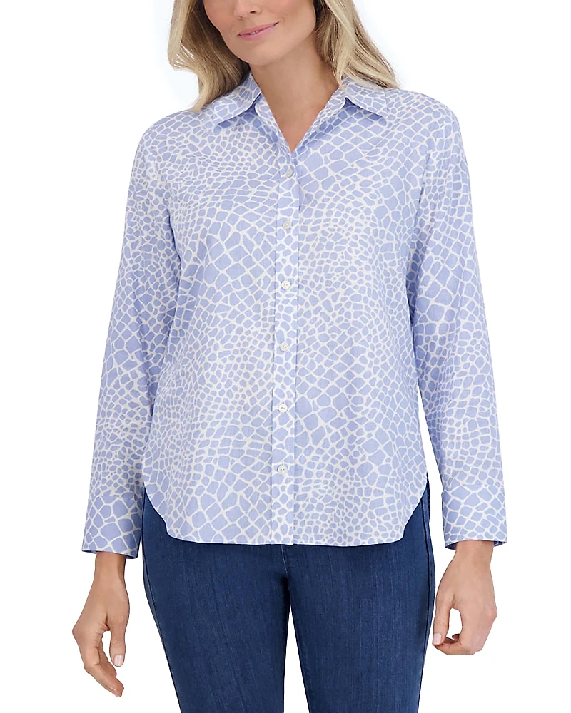 Foxcroft Meghan Giraffe Print Shirt