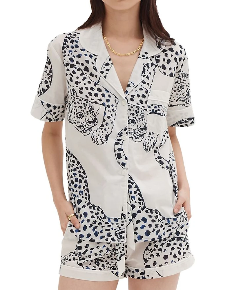 Cotton Jaguar Shorts Pajama Set
