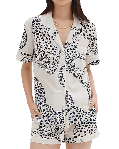 Cotton Jaguar Shorts Pajama Set