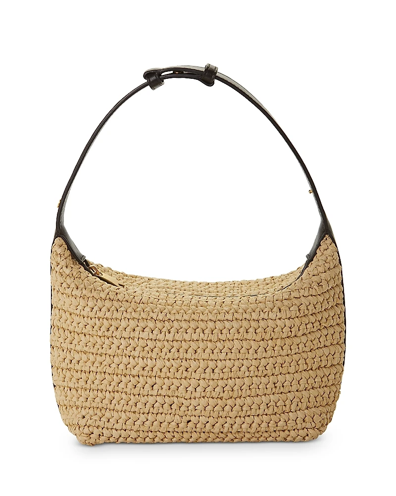 Bottega Veneta Mini Wallace Raffia Shoulder Bag