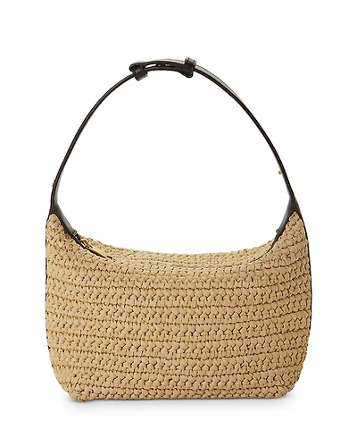 Bottega Veneta Mini Wallace Raffia Shoulder Bag
