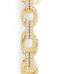 Enchanted Forest Chain Hoop Earrings in 18K Gold Plated