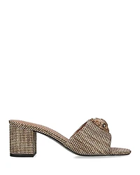 Women's Kensington Eagle Head Block Heel Sandals