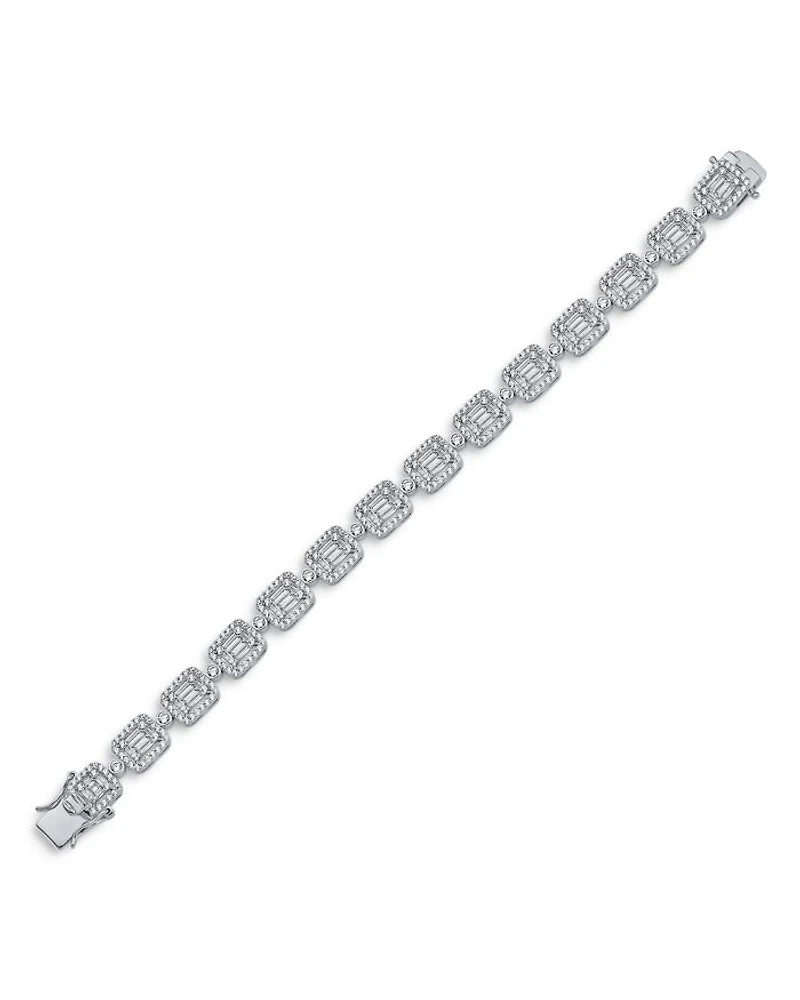 Baguette & Pavé Deco Bracelet