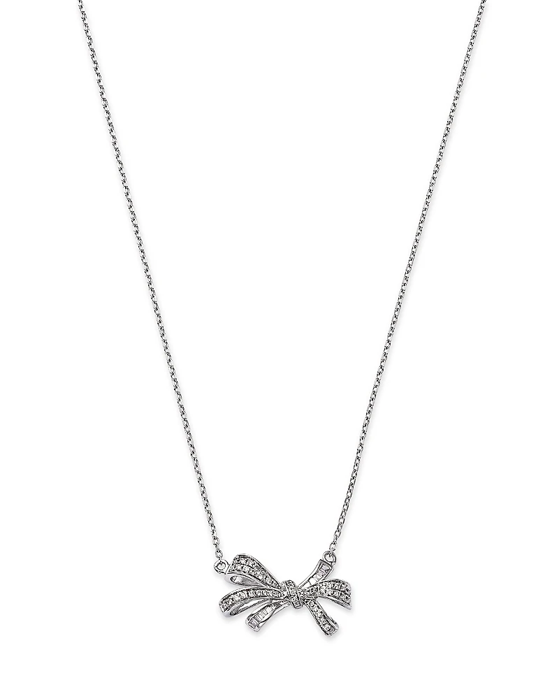 Bloomingdale's Fine Collection Diamond Bow Pendant Necklace