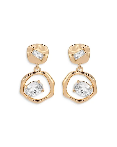 Organic Crystal Drop Earrings