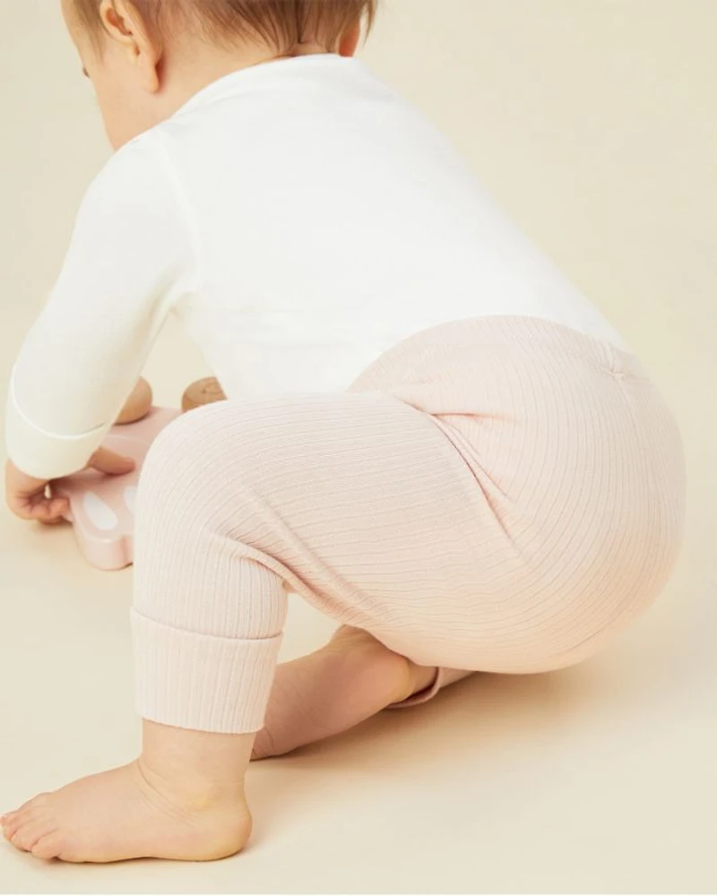 Unisex Stretch Ribbed Leggings - Baby
