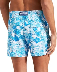 Moorea Tahiti Flowers Stretch 4.5" Inseam Swim Trunks