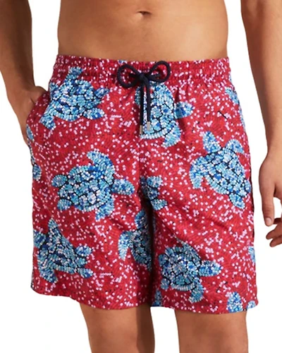Okoa Oko Turtle Sequin 7.5" Inseam Swim Trunks