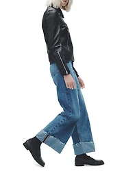 High Rise Sofie Cropped Jeans Pebbles