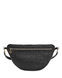 Clare V. Grande Fanny Woven Checker Leather Belt Bag